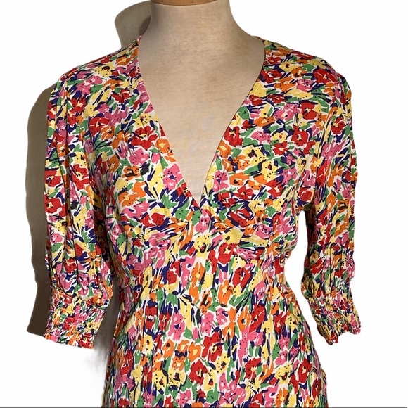 Rixo X Target Multicolor Floral Puff Sleeve Dress - Picture 2 of 7